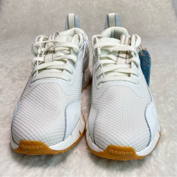 Reebok Women's Zig Dynamica Adventure Sneaker, White/Cream/Leopard, Size 8.5 - Picture 3 of 9